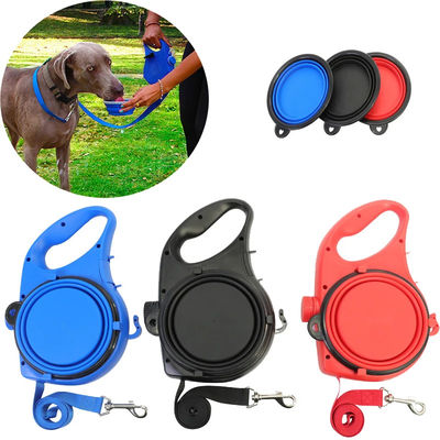 kaufen Blau-Orange-Hund-Leine Wasserschüssel Rückziehbare Nylon-Hund-Blei mit Wasserschüssel Online-Herstellung