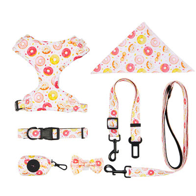 kaufen Custom Logo Designer's Top Pick Personalisiertes Hunde-Gurt-Set mit Bowknot Dekoration Bandana und verstellbarer Kragenleine Online-Herstellung