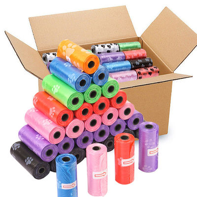 kaufen HDPE Kompostierbare Hunde-Kak-Taschen Rosa Rot Lila Biologisch abbaubare Haustiermüll-Taschen Online-Herstellung