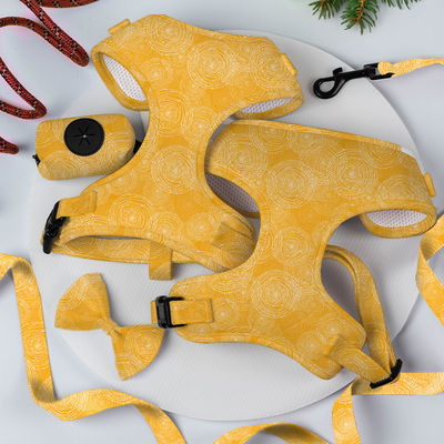kaufen Bequeme gelbe Leine Halsbänder Set Neopren Hundehalsband und Blei Set Online-Herstellung