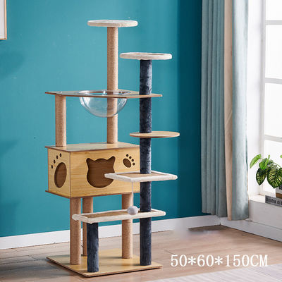 kaufen Katzen-SpielzeugeBestimmte Größen Holz-Katzenbaum mit Kratzer-Häusern und Spiel Online-Herstellung