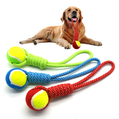 kaufen Spielzeugkugel Plush Interaktiv Hund Katze Zähne Spielzeugkugel Haustier Custom Seil Zähne Reinigung Online-Herstellung