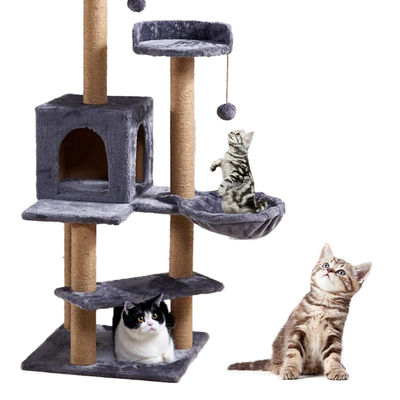 kaufen Big Cat Tree Scratch Post Original Design Falsches Fell Seil mit Particleboard Logo angepasstes Logo Online-Herstellung