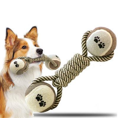 kaufen Hunde-Seil-Spielzeug Mittel- und Groß-Spielzeug-Hanteln Tennisball Baumwolle-Seil-Hunde-Kauspielzeug Online-Herstellung
