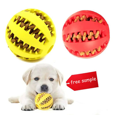 kaufen Rotgummi Interaktiver Haustierball Haustier Kauspielzeug 6cm 7cm Unzerbrechlicher Hundekugel Online-Herstellung