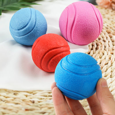 kaufen Zahnreinigung Spieltraining Ball für Hunde Natürliche TPR Schaumstoff Langlebig Unzerstörbar Blau/Rot/Pink Online-Herstellung