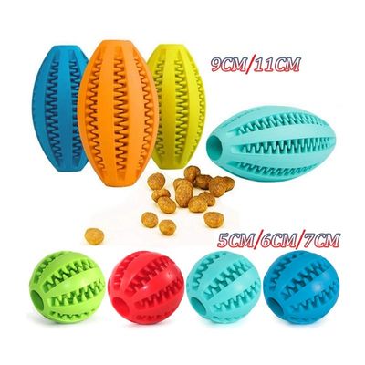 kaufen Orange Pet Treat Dispensing Ball Massivkautschuk Pet Ball Naturkautschuk Hunde kauen Spielzeug Online-Herstellung