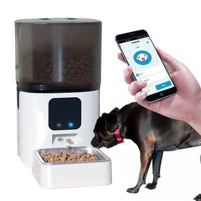 kaufen Weißes ABS 6L Smart Cat Feeder Automatisches Haustier-Kamera-Füttergerät für kleine Tiere Online-Herstellung