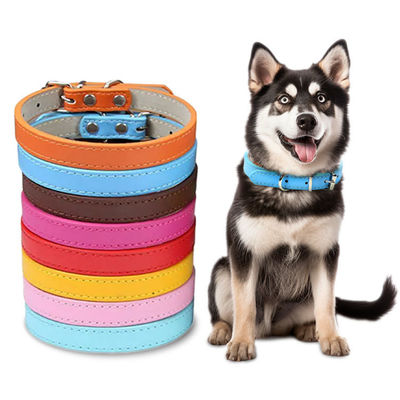 Braun Gelb Lila Rosa Leder Hundehalsband Personalisiertes Leder Katzenhalsband