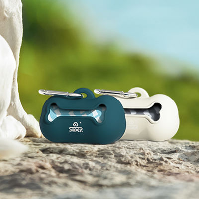 Nachhaltige Silikon-Hunde-Kaka-Tasche Halter Dunkelgrün Silikon-Kaka-Tasche-Dispenser