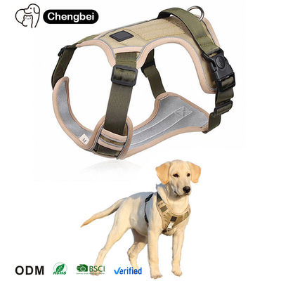 Reflexive Atmung ohne Zugweste Hundeweste Harness Schwarz Oxford Stoff