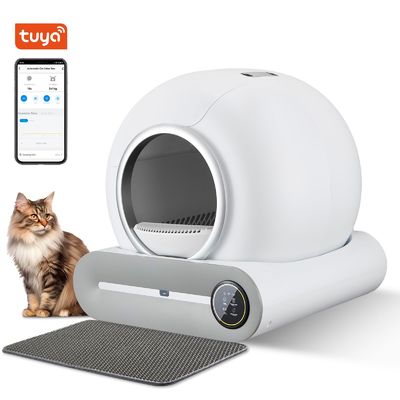 Tuya Intelligente Katzenmüllkiste Leise geschlossene intelligente Reinigungsmüllkiste