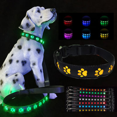 Wiederaufladbare Led-Hundeleine Beleuchtung für den Spaziergang in der Nacht Leuchtende USB-Nivette Dekoration