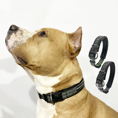 Schwarz Blinkendes Leuchtendes Hundehalsband Custom SML LED Licht Up Hundehalsband