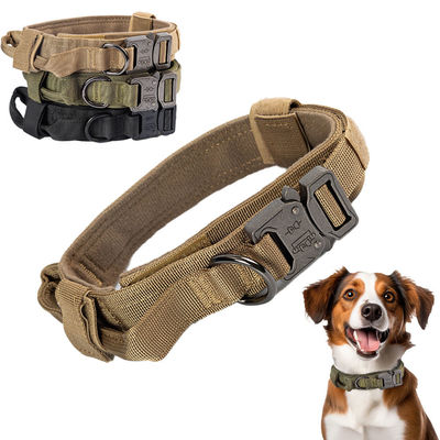 Benutzerdefiniertes Logo Taktisches Hundehalsband mit Metallschnalle und Nylonmaterial