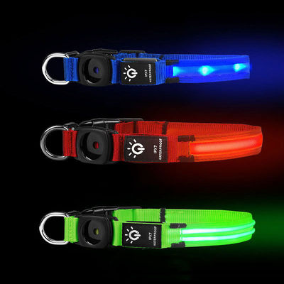 LED-Hundehalsband Wasserdicht Mittelgroße Hunde AirTag Halter Blitz leuchten Anpassung Logo Design