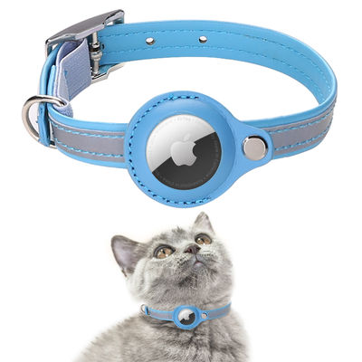 Einstellbares GPS-AirTag Hundehalsband Kleine Tiere Hundehalsband mit Airtag-Halter