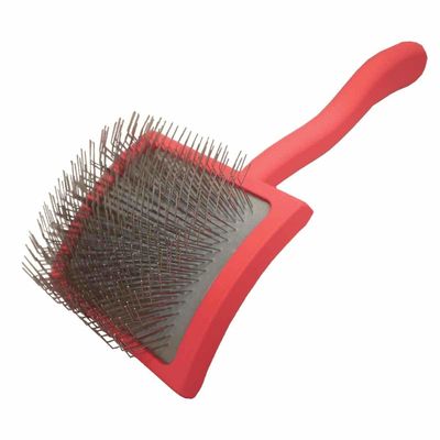 Haustier Wire Pflege Bürste Holzgriffe Metall Long Pin Slicker Bürste für mittelgroße Hunde