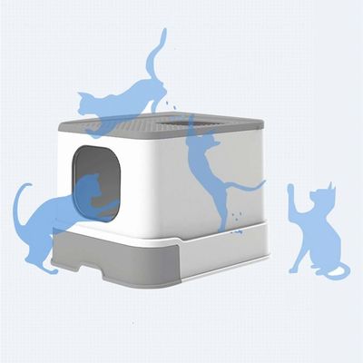 Weiß 600X500mm Selbstreinigungs-Wurfkasten OEM Automatische Katzenwurfkaste
