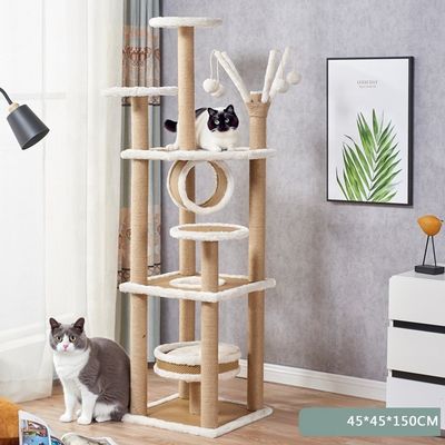 Moderner Luxus-Katzbaum mit nachhaltigem Produktmerkmal Katzenmöbeln und kratzenden Sisalpfosten