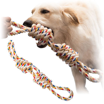 Hunde-Toy-Haustier-Baumwoll-Seil-Spielzeug-Hard-Seil-Mischfarbe Spaß und langlebig für aktive Haustiere