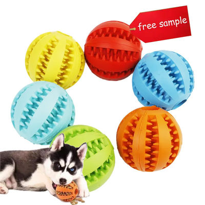 Kautschuk TPR 5cm Interaktives Hundespielzeug Unzerstörbares Hundespiel Blau Orange Gelb