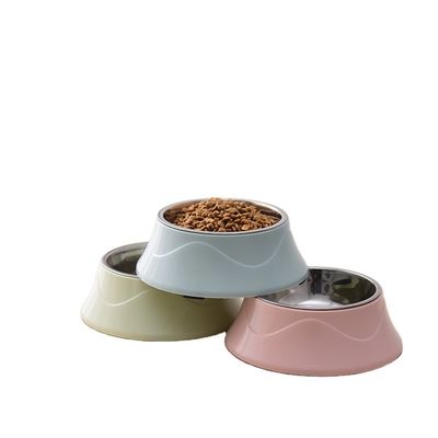 Edelstahl Hunde Schüssel Katze Essen Schüssel Custom Farbige Kapazität 400ml Custom Design
