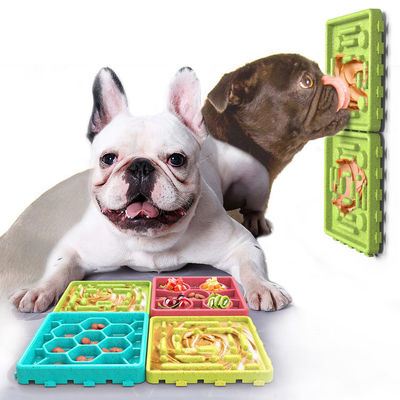 Interaktive Hundebecken Leckerbissen Verteilen 4-Pack langsamer Fütterung Pad Lecken Matte Training