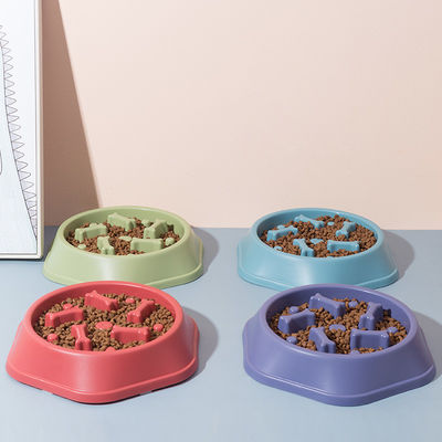 Pet-Hundenschüssel Kunststoff Anti-Erstickung langsame Fütterung LCD-Display Alimentador De Mascota