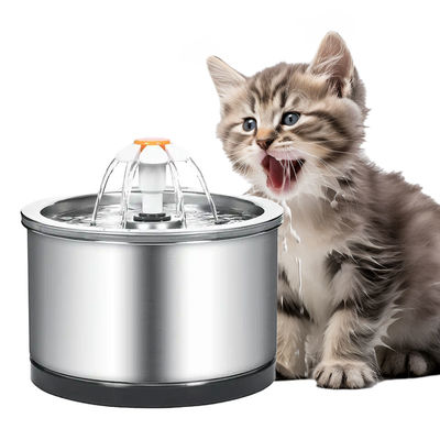 Wasserbrunnen für Haustiere Volumen 2,5 L aus Edelstahl